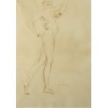 Alfred Aaron WOLMARK (1877-1961) Parisian Nude Ink drawing 34 x 24cm Moulded Arts and Crafts