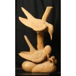 Peter BOEX Common Turn Lime wood sculpture Monogrammed and dated '91 Maximum height 50cm