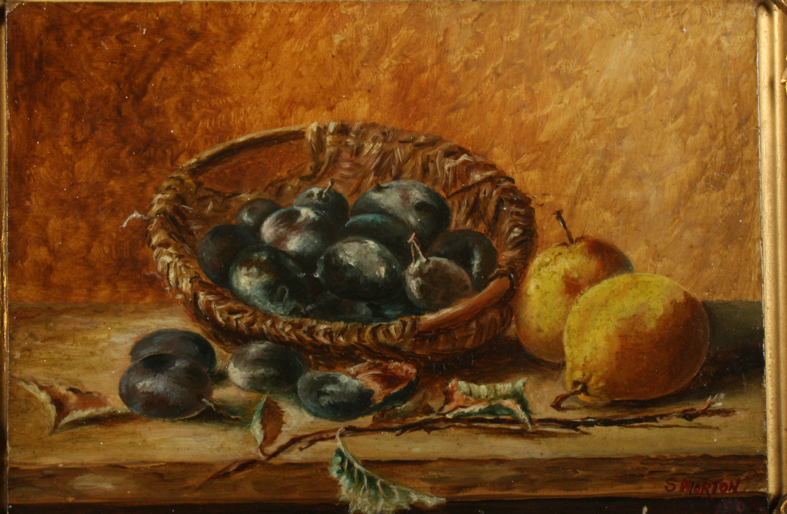 Samuel NORTON Fruit A pair of still lifes Oil on panel Signed and dated 1904 10.5 x 15. - Image 3 of 5