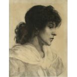 Circle of John Singer SARGENT (1856-1925) Portrait of a Gypsy woman Pencil drawing 43.