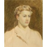 Edith MARTINEAU (1842-1909) Portrait of Hugh Garrett Foster Barham Watercolour Signed and dated