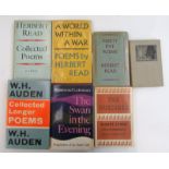 Various poetry books including Sir Herbert Read.