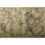 LAWRENCE Chinese Monk and Wild Horses Etching Proof Signed Plate size 30 x 45cm