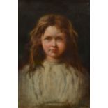 Sophie ANDERSON (1823-1903) Portrait of a Young Girl Oil on canvas Signed 26 x 18cm