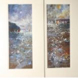 Tony ALLAIN (1949) Regatta Day A pair of pastels Each signed 55 x 20cm