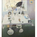 Tom RICKMAN Interior Composition Oil on canvas Signed and dated '95 to the back 84 x 76cm