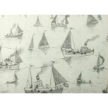 Simeon STAFFORD (1956) Wind and Sail Day Pencil drawing Signed Further signed and inscribed to the