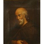 Scholarly Monk 19th Century Oil on canvas 17 x 14cm