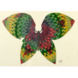 Ithell COLQUHOUN (1906-1988) World - Moth Mixed media Monogrammed and dated '65 Artists label and