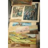 Isobel Atterbury HEATH (1907-1989) Coastal watercolour Together with a quantity of unframed works