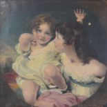 A B COLLIER The Calmady Children 1878 Oil on canvas Titled and inscribed on the back 76 x 76cm