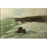 Cornish Coast Oil on canvas Signed and dated 1938 49.