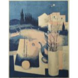 Pierre BISIAUX (1924) Continental Still Life Scene Lithograph Signed Numbered #74/275 Plate size 54.