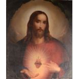 Christ with a Bleeding Heart Oil on canvas 76 x 65cm