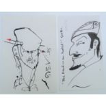 Sven BERLIN (1911-1999) Two ink drawings Signed, inscribed and dated '96 and '95 20.