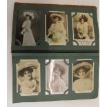 An Edwardian album containing approximately 200 postcards mainly actresses.