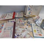 Many hundred of stamps loose and in stockbooks including a little mint G.B.