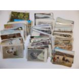 Several hundred, mainly earlier postcards, topo's, subjects and foreign.