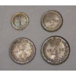 Maundy:- 1886 set of four high grade with lustre.
