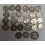 Russia:- 20 x 50K silver coins dated 1924 to 1926,