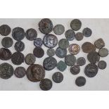 Thirty eight later Roman bronze coins.