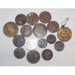 18th and 19th copper coins etc.