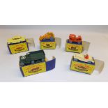 Matchbox :- 45 Vauxhall Victor, 24 Digger, 26 cement lorry,