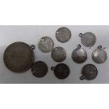 Ten Victorian silver coins af.