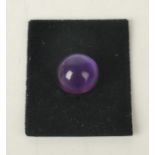 An Amethyst cabochon - Katanga Approximate diameter 0.