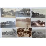 Approximately forty postcards including topo's, subjects and foreign including golly, Hong Kong,