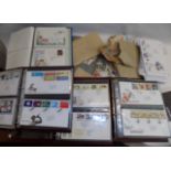 Three albums of British first day covers etc.