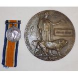 WWI medal to 24986 Pte. G. Coyle Royal Flying Corps together with Death plaque to George Coyle.