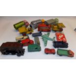 A collection of Dinky and Corgi toys, playworn.