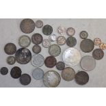 Mainly silver World coins.