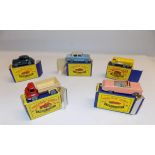 Matchbox :- 46 Morris Minor, 43 Hillman Minx, 11 yellow tanker,