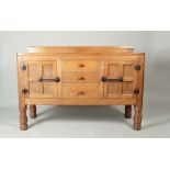 A Robert Mouseman Thompson of Kilburn oak sideboard,