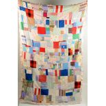 A patchwork quilt, 175 x 113cm.