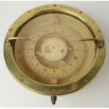 A G.W. Lyth Stockholm ships dial compass, No 904, height 12.5cm, diameter 23.5cm.