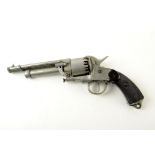 A large replica of Let Mat combination 9 shot percussion revolver, with second buckshot barrel,