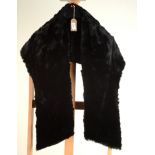 A black sable fur ladies' stole, length 12cm.