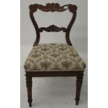 A pair of Regency rosewood dining chairs,