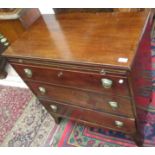 A mahogany bachelor's chest, early 19th century, with brushing slide,