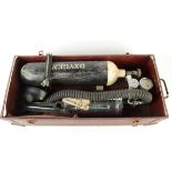 A cased set of Siebe Gorman resuscitation apparatus, in a Novox case,