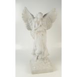A painted resin figure of an angel, height 80cm.