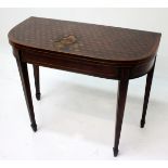 A George III mahogany card table,