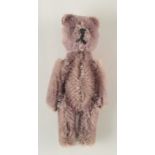 A Shuco purple plush teddy bear perfume bottle, height 9cm,