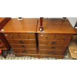 A pair of American Ethan Allen maple and birch chest of drawers,