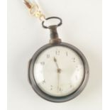 A silver pair case pocket watch by J. Johnstone, Liverpool, number 1652.