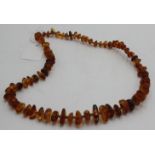 An amber necklace.