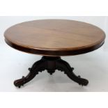 A Victorian mahogany snap top centre table,